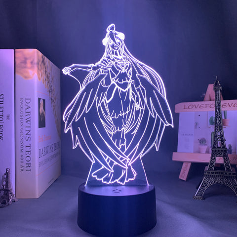 Overlord Albedo Led Night Light for Bedroom Decor Gift Nightlight Anime Waifu 3d Lamp Albedo Overlord