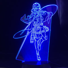 Levi Ackerman Anime 3d Lamp Attack on Titan light for Bedroom Decoration Kids Gift Attack on Titan LED Night Light Dropship
