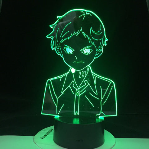 Manga Kids 3D Nightlight Bedside Desk Lamp Japanese The Promised Neverland Emma Figure Led Night Light for Home Room Decor Gift