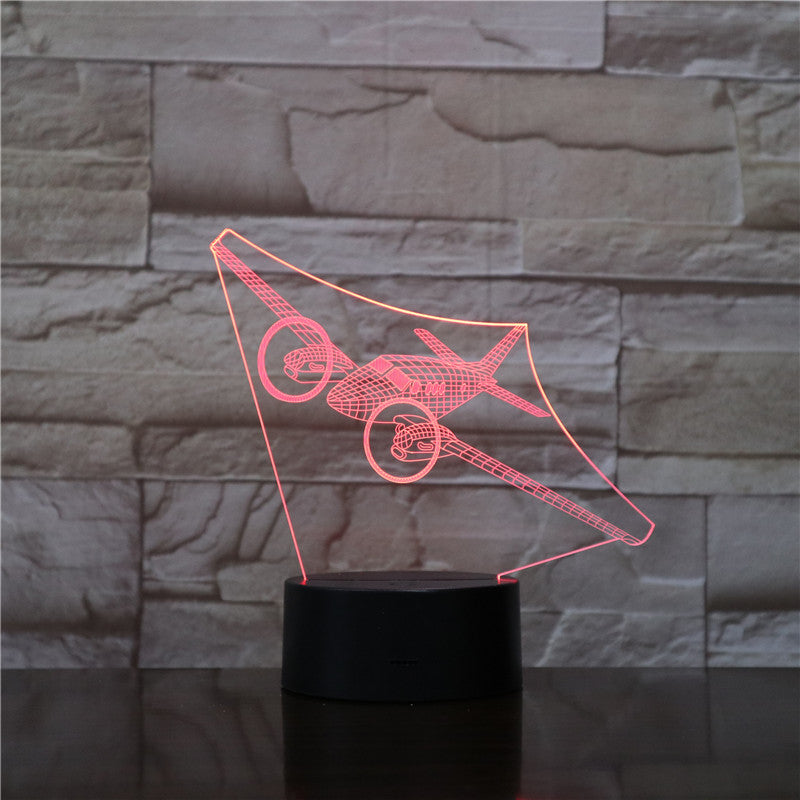 Aircraft 3D Night Light LED 7 Colors Changing Air Plane Table Lamp USB Baby Sleep Lighting Bedroom Bedside Decor Kids Gifts 1781