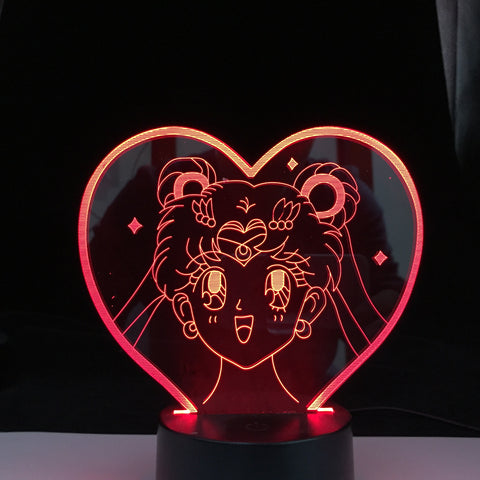 3d Lamp Anime Sailor Moon for Children's Room Decorative Night Light Kids Bithday Gift Manga Sailor Moon Led Light Bedside