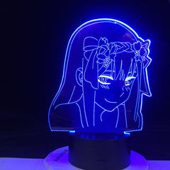 Zero Two Figure New Nightlight Kids Child Girls Bedroom Decor Light Manga Gift Anime 3d Lamp Night Light Lamp Dropship out