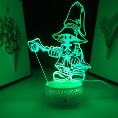 3D LED Final Fantasy Vivi Ornitier Figure  Night Light Home Bedroom Table Decoration Night Light for Children's Festival Birthday Gifts 7 Color Changes With Remote Neon Lamp