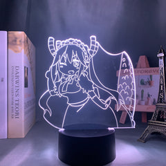 Anime Led Light Miss Kobayashi Dragon Maid Nightlight for Bedroom Decor Nightlight Manga Birthday Gift Room Led Night Lamp 3d