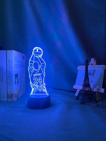 Led Night Light Kobe Jump Shoot Figure Back View Bedroom Decor Nightlight Desk 3d Lamp Dropshipping Kobe Bryant Memorial Gifts