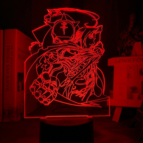 Manga Fullmetal Alchemist Edward Elric Figure Night Light Led Color Changing Kids Bedroom Decorative Nightlight Usb Desk 3d Lamp