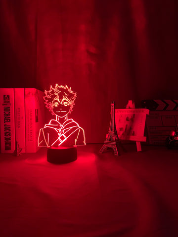 Acrylic Led Night Light Anime Haikyuu Shoyo Hinata Figure for Kids Bedroom Decor Nightlight Cool Manga Gadget Child Table Lamp