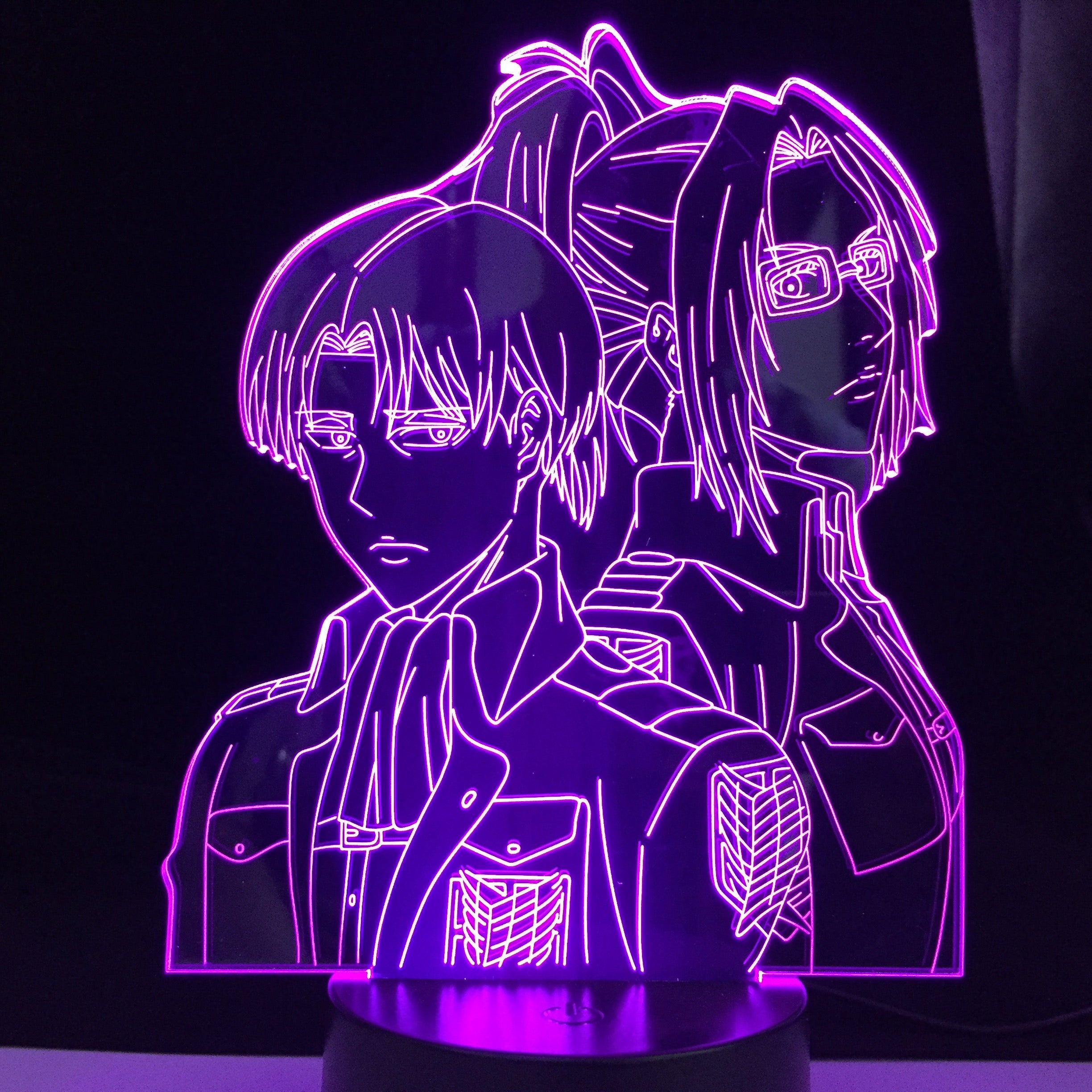 Levi Ackerman Acrylic 3d Lamp Hange Zoe For Home Room Decor Light Child Gift Hange Zoe LED Night Light Anime Attack On Titan