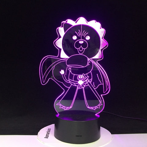 Angry Bear 3d Lamp Teenager's Favorite USB Nightlight Bedside 3D Optical Led Night Light Sensor Decor Dropshipping