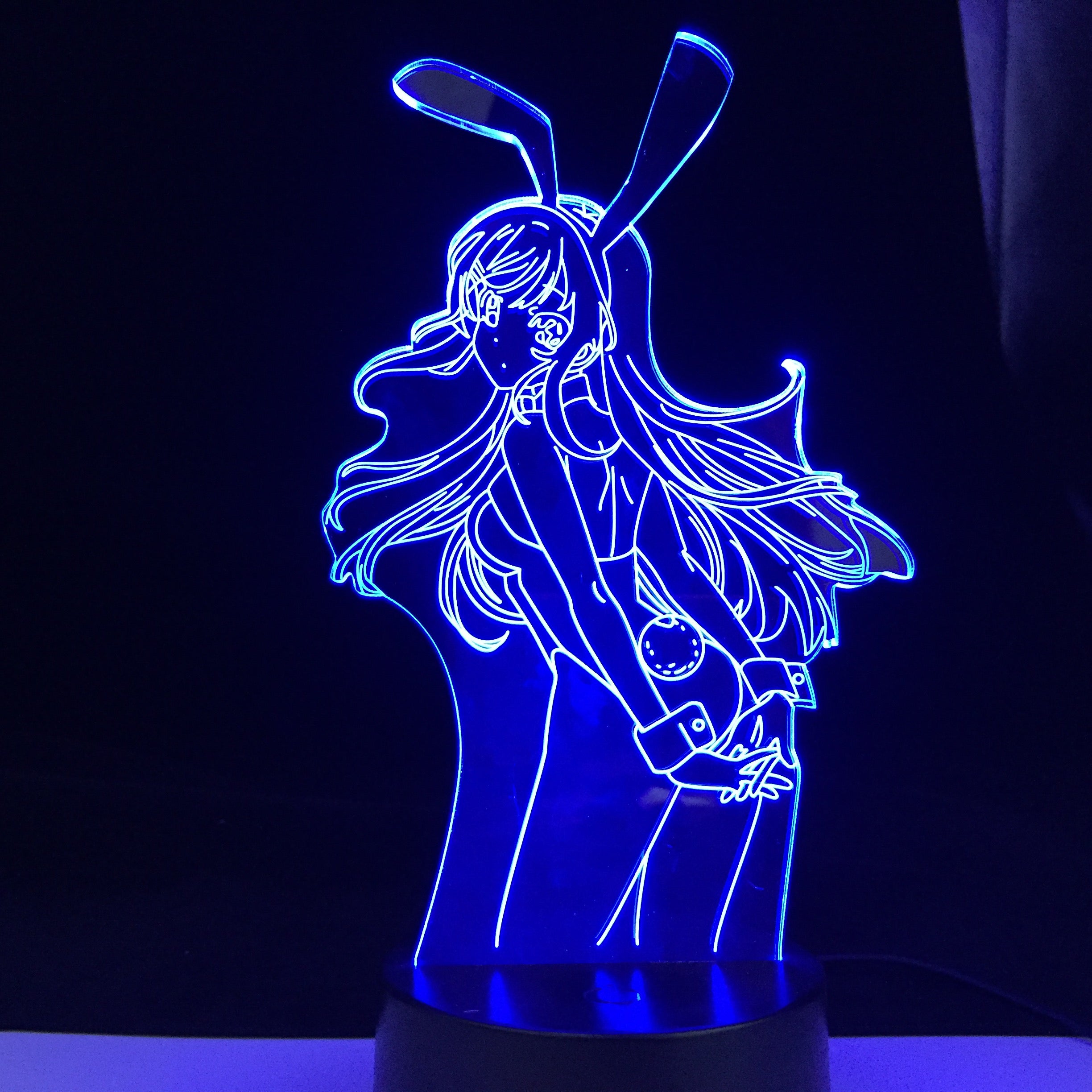 Anime Waifu Mai Sakurajima Led Night Light for Bedroom Decor Mai Light Gift for Friend Sakurajima Bunny Girl Led Lamp Anime Gift 1 order