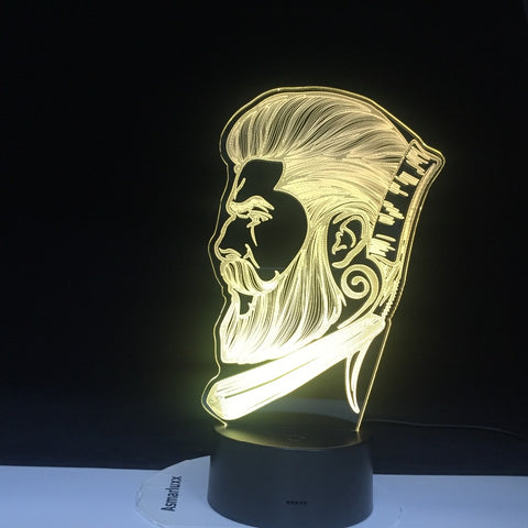 Barber Shop Business LED Night Light Beauty Salon Hairdresser Store Sign Creative Night Lamp 3D Optical illusion Table Light4268