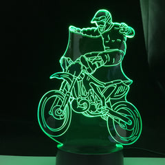 Motor Motorcycle Motorbike LED 3D Illusion Visual Night Light Creative Bedroom Decoration Light Novelty Lamp Kids Gift Souvenir