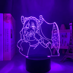 Anime Led Light Miss Kobayashi Dragon Maid Nightlight for Bedroom Decor Nightlight Manga Birthday Gift Room Led Night Lamp 3d