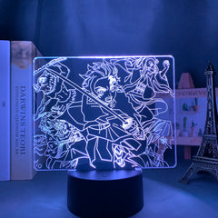 Anime Demon Slayer Kimetsu No Yaiba Led Night Light for Bedroom Decor Light Brithday Gift Manga Demon Slayer Room Desk 3d Lamp