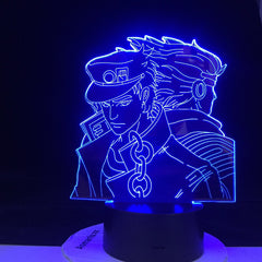 3D JOTARO STAR PLATINUM LED ANIME LAMP JOJO'S BIZARRE ADVENTURE Led Night Light Touch Sensor Colorful Nightlight for Home Decor