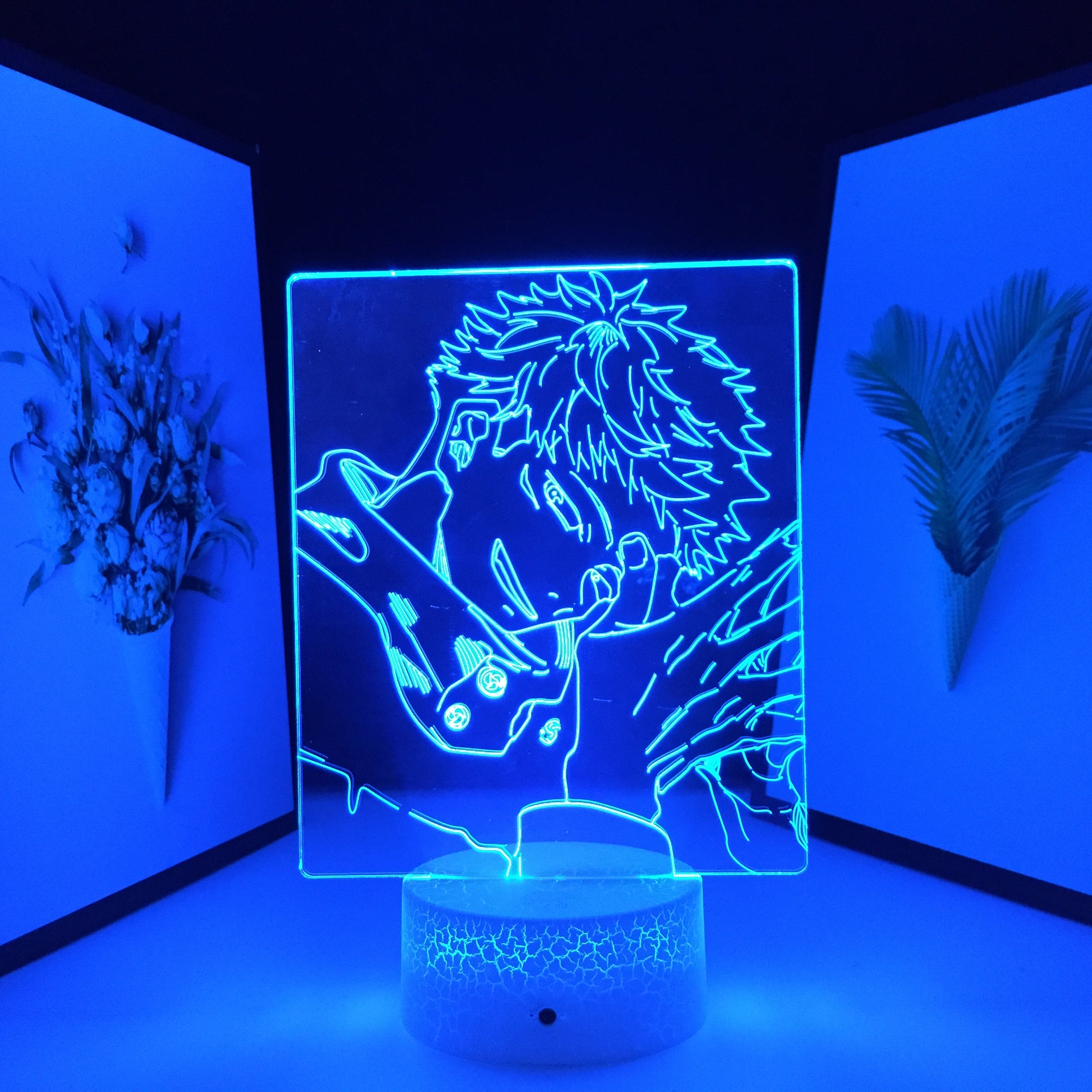Anime Jujutsu Kaisen Yuji Itadori 3D LED Lamp  Night Light Lamp for Home Bedroom Decor USB