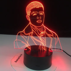 Singer Lunay 3D Led Night Light for Home Decoration Colorful Nightlight Gift for Fans Dropshipping 3d Lamp Celebrity