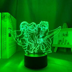 Kimetsu No Yaiba Tanjiro X Nezuko 3D LED Night Lamp Home Decor Children's Festival Birthday gifts USB link Charging Neon Lights