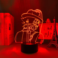 3D LED Lamp Anime Figure High Rise Invasion Sniper Mask Mask Bedroom Desk Decoration Small Night Light for Children's Festival Birthday Gifts Neon Lights With Remote