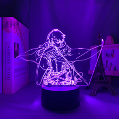 Anime Attack on Titan 3d Lamp Levi Ackerman light for Bedroom Decoration Kids Gift Attack on Titan LED Night Light Levi