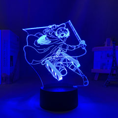 Anime Attack on Titan Levi Ackerman Led Night Light Lamp for Bedroom Decoration Kids Gift Attack on Titan Table 3d Lamp AOT Levi