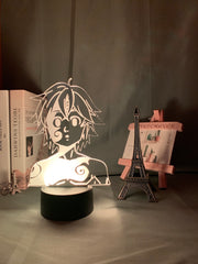 Acrylic Night Light Lamp Manga The Seven Deadly Sins Gadget for Home Room Decorative Light Meliodas Figure Kids Table Lamp Gift