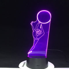 Dancing Girl 3D Dance Ball Moden Led Nightlight 7 Colors Changing Desk Lamp Usb Creative Lighting Fixture Home Decor Gifts 1709