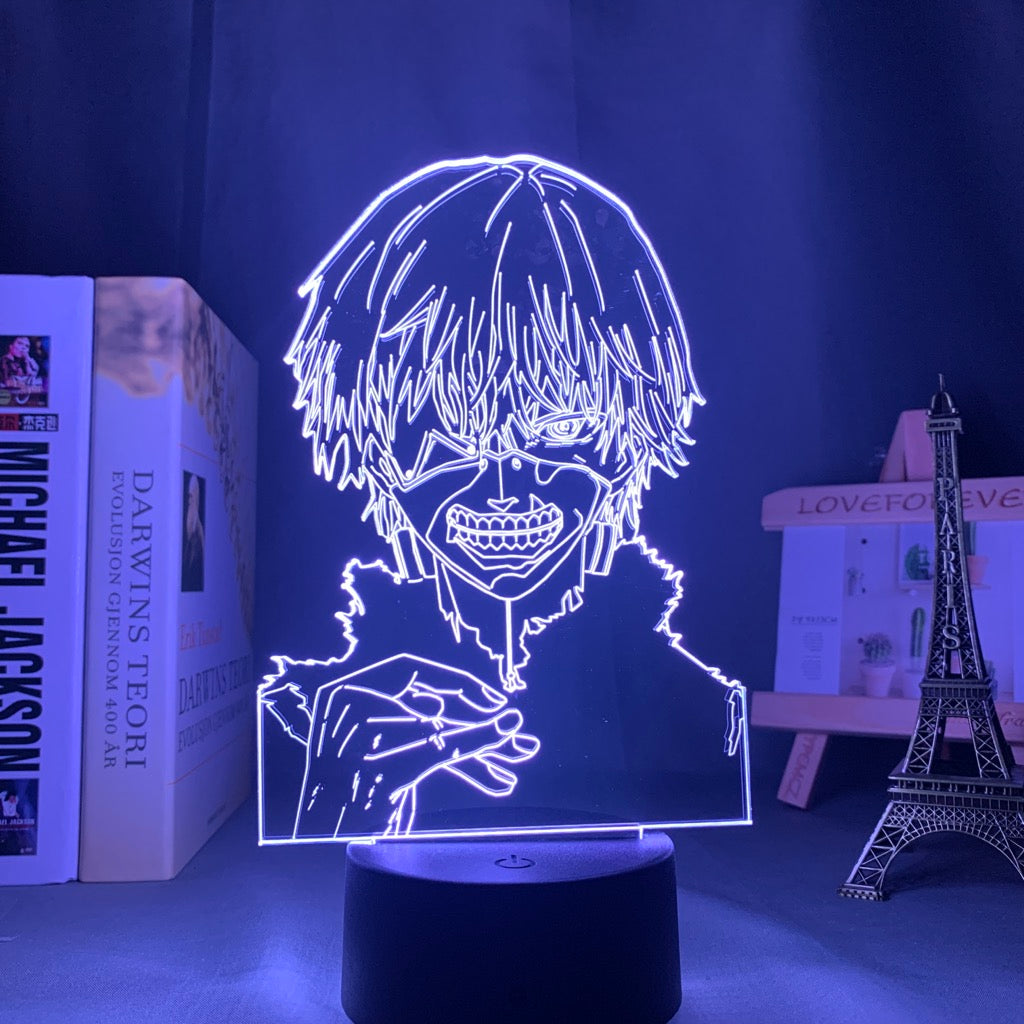 Anime 3d Lamp Tokyo Ghoul Ken Kaneki for Bedroom Decor Nightlight Cool Birthday Gift Acrylic Led Night Light Tokyo Ghoul