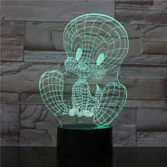 TweetyBird 3D LED Night Light USB Touch Sensor RGB Decoration Child Kids Gift Cartoon Action Figure Table Lamp Bedroom Dropship
