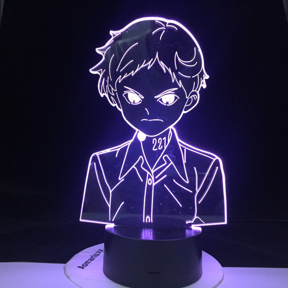 Manga Kids 3D Nightlight Bedside Desk Lamp Japanese The Promised Neverland Emma Figure Led Night Light for Home Room Decor Gift