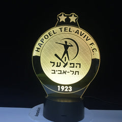 Israel Hapoel Tel Aviv LED Sign 3D LED Light Gadget Dropshipping Suppliers Support Custom Made Best 2019 Gift Set 1575