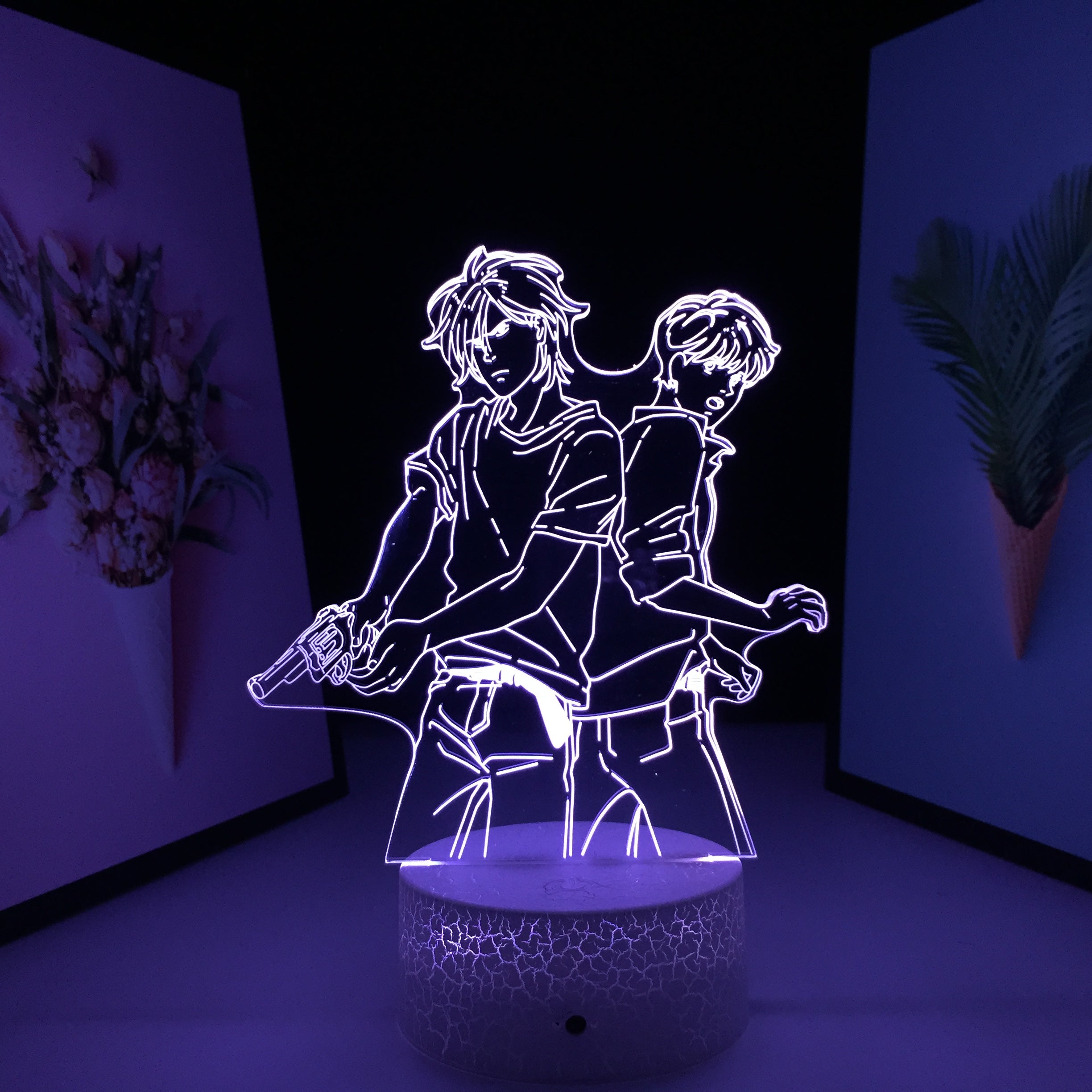 Anime Banana Fish 3D Lamp LED Night Light Cartoon for Kids Bedroom Decor Child Birthday Gift Manga Color Change Nightlight