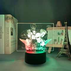 3D LED Lamp Anime FigureNANA Black Stone Bedroom Desk Decoration Small Night Light for Children's Festival Birthday Gifts Neon Lights With Remote