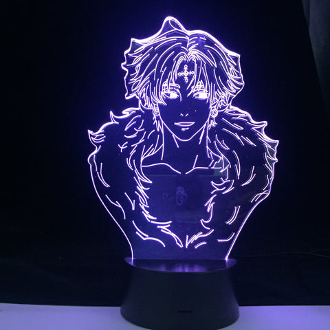 KURORO RUSIRUHERU Hunter X Character Image Cool 3d Led Night Lamp Family Party Atmosphere Night Light with Remote Control Gift