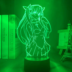 3d Lamp Anime Fate Stay Night Rin Tohsaka Night Light for Kids Room Decor Birthday Gift Manga Fate Stay Night Lamp Rin Tohsaka