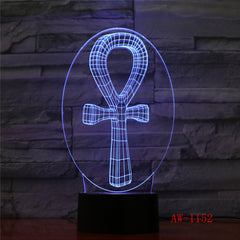 Creative Cross 3D Colorful USB Come Children Eye Creative Lamp Gift Table Lamp Children Gifts 1152