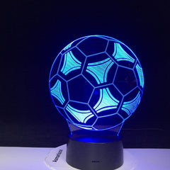 11.11 Deal Football Soccer Shape 3D LED Night Light for Office Home Room Decoration Child Boys Baby Nightlight Table Lamp Gift