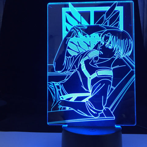 Levi Ackerman Anime Attack on Titan for Home Room Decor Light Child Gift Captain Levi Ackerman 3d LED Night Light Drop shipping