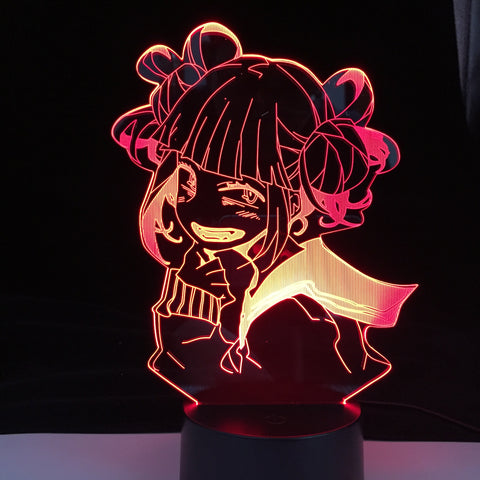 Himiko Toga Newest MY HERO ACADEMIA 3D ANIME LAMP Boku No Cross My Body Night Lights for Bedroom Decoration Night Lamp Party Use