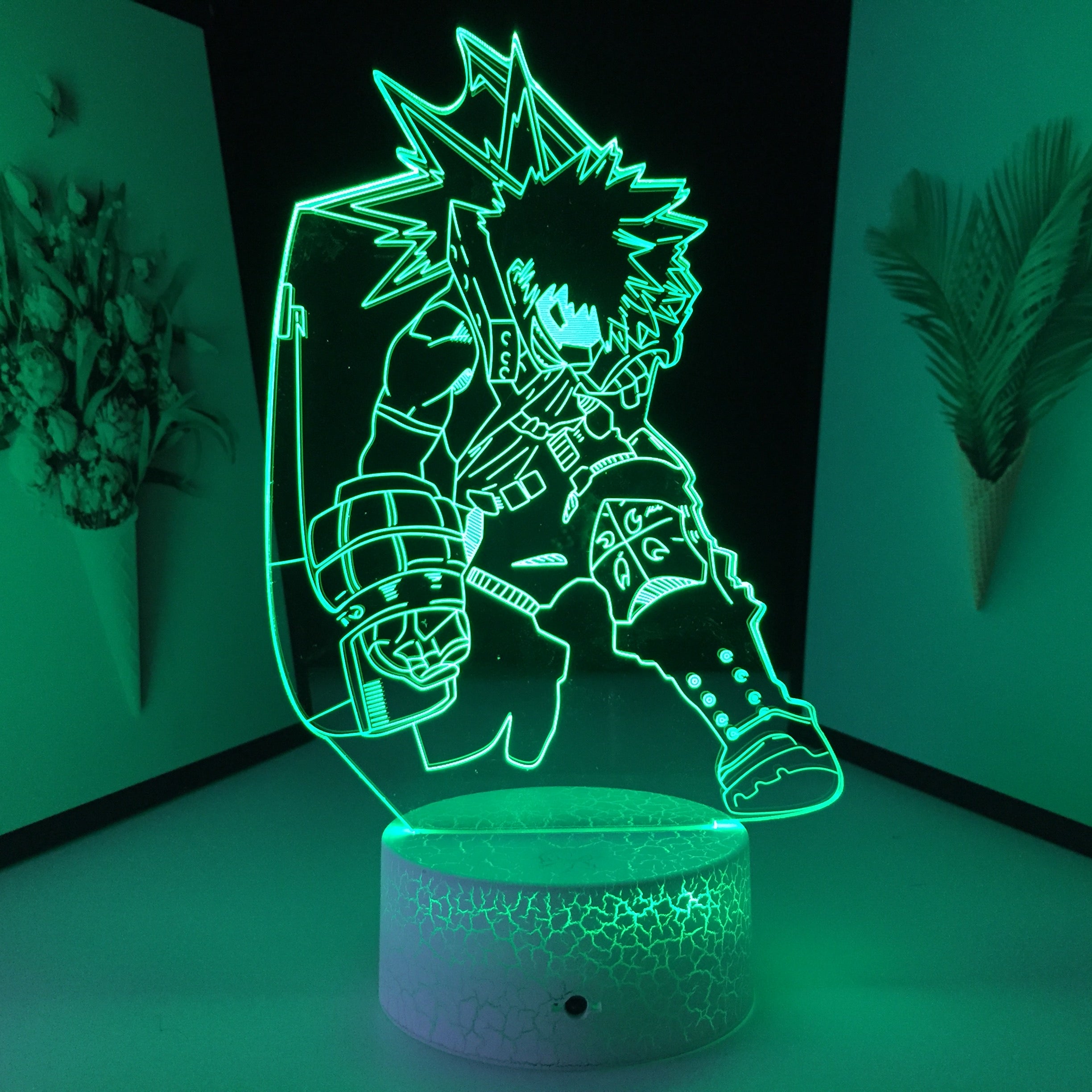 3D LED Lamp Anime My Hero Academia Katsuki Bakugo Lamp for Birthday Gift Bedroom Decoration Manga Bakugo Night Light