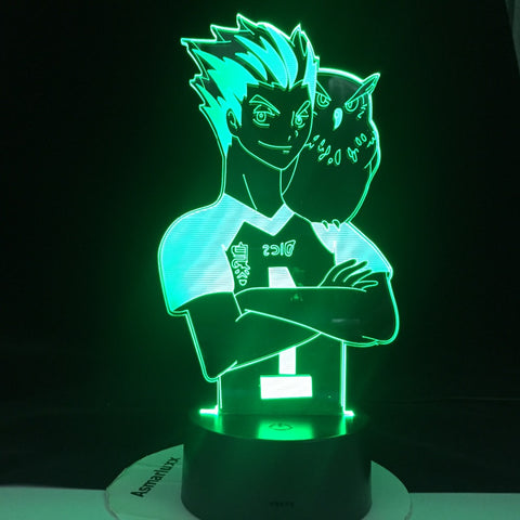 Shoyo Sugawara Koushi Kageyama Tobio Anime Haikyuu Hinata Figure 3d Night Light Lamp with Motion Sensor 3d Illusion Light Gift