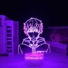 3D LED Anime Figures Tokyo Ghoul Ken Kaneki Night Light Touch Sensor Colorful Home Bedroom Table Decoration for Children's Festival Birthday Gifts Acrylic 7 Color Changes