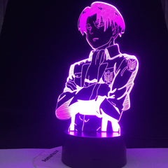 Attack on Titan Acrylic Table Lamp Anime for Home Room Decor Light Cool Kid Child Gift Captain Levi Ackerman Figure Night Light