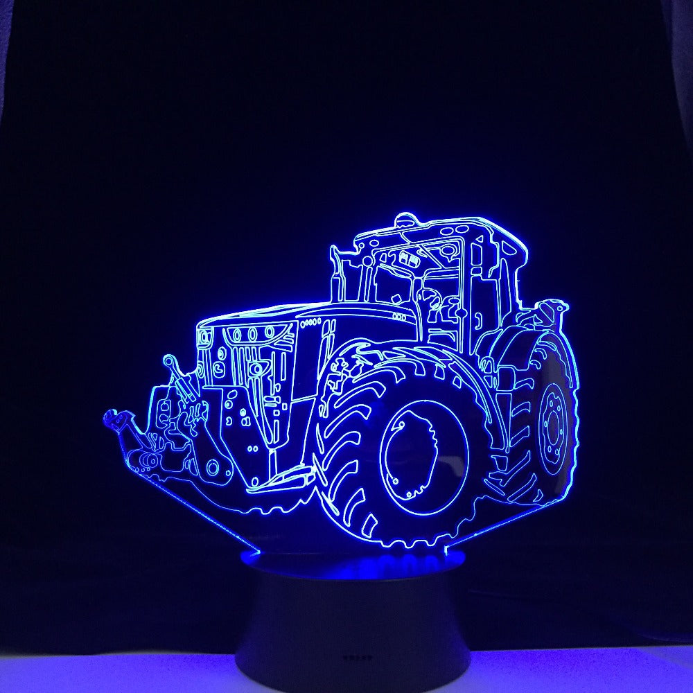 New Tractor Car Kids Room 3D Nightlight Led Night Light Desk LampTouch Sensor Room Lighting Children Holiday Best Home Gift