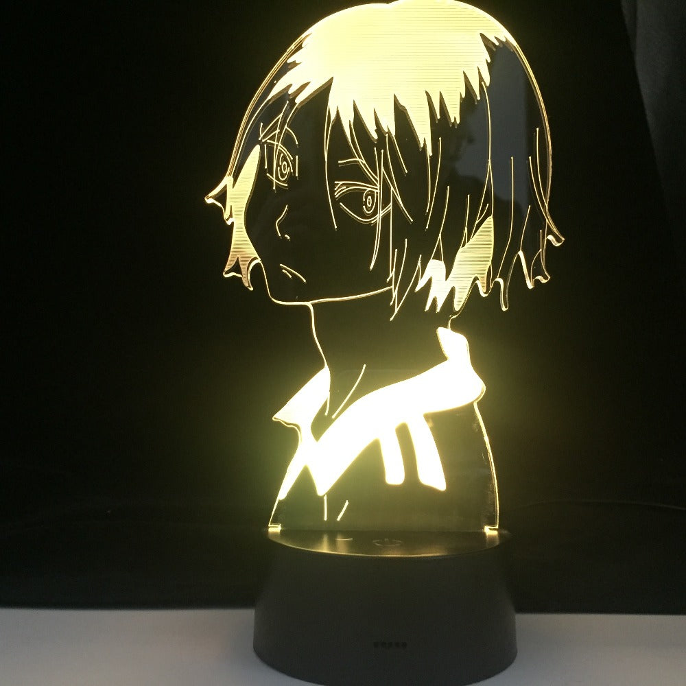 HAIKYUU KENMA KOZUME 3D PROFILE LED ANIME LAMP Led 7 Colors Light Japanese Anime Remote Control Base Table Lamp Dropshipping