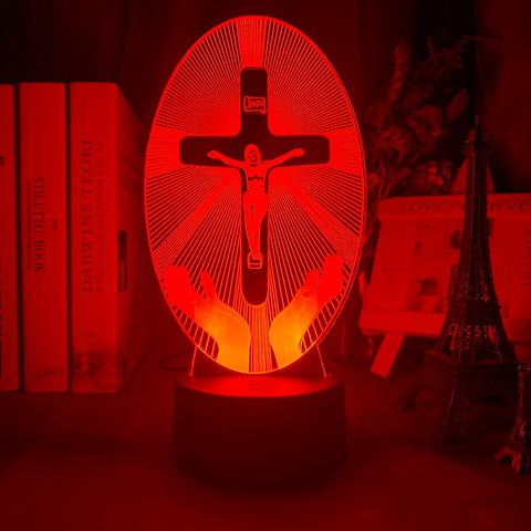 Crucifixion of Jesus Led Night Light for Church Decoration Lights Cool Gift for Christians Usb Battery Powered Room Table Lamp
