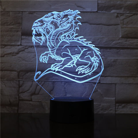 Chinese Dragon 3D Led Night Light Lamp Pretty Present for Children Multi-colors with Remote Magical Dragon for Decoration 2941