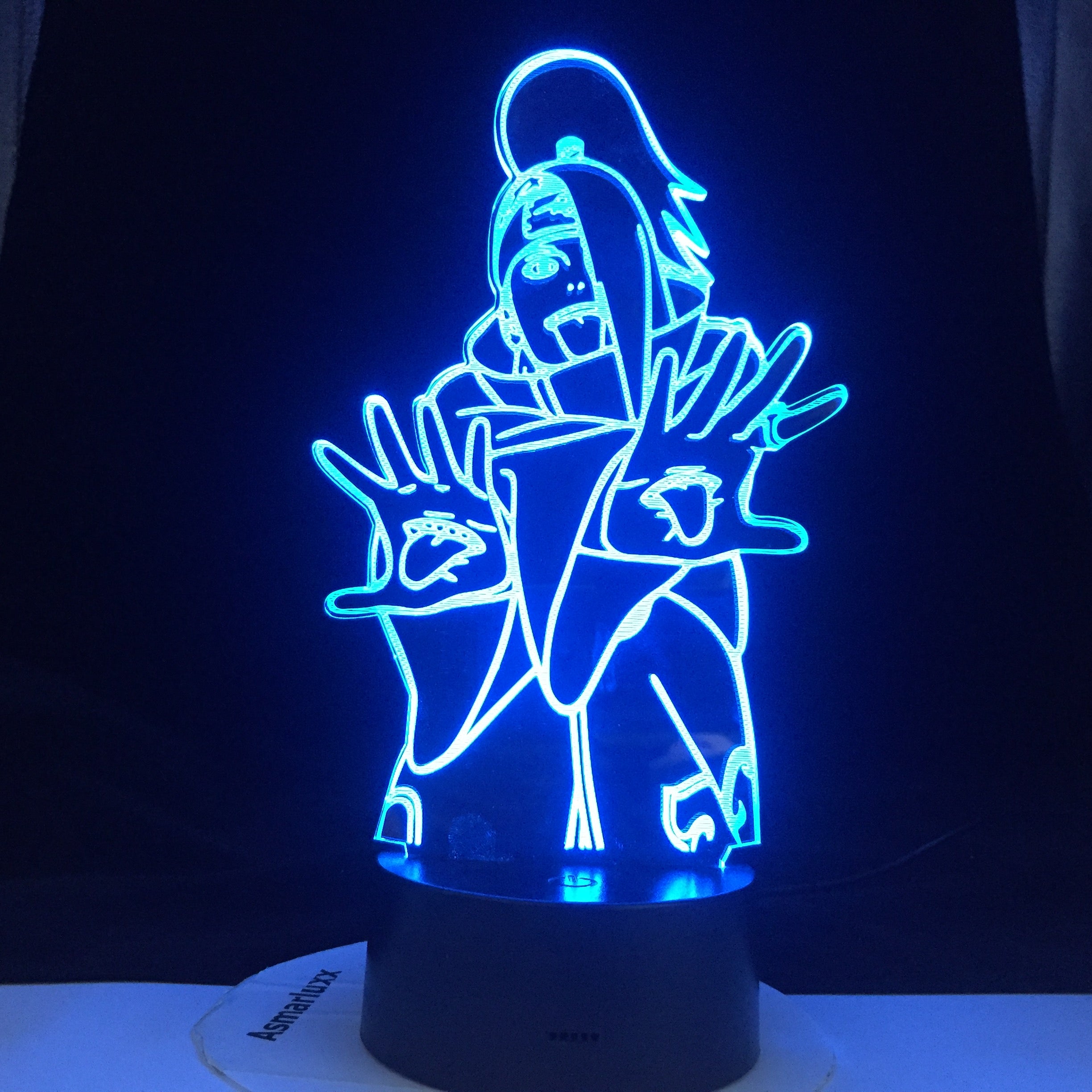 Deidara Anime Figure 3D LED Lamp one Bedroom Table Decoration Small Night Light for Children's Festival Birthday Gifts 7 Color Changes With Remote Control Night Light