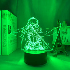 Anime Attack on Titan 3d Lamp Levi Ackerman light for Bedroom Decoration Kids Gift Attack on Titan LED Night Light Levi