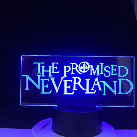 PROMISED NEVERLAND LOGO 3D LED ANIME LAMP Led Night Light Touch Colorful Nightlight for Home Decor 16 Colors Remote Control